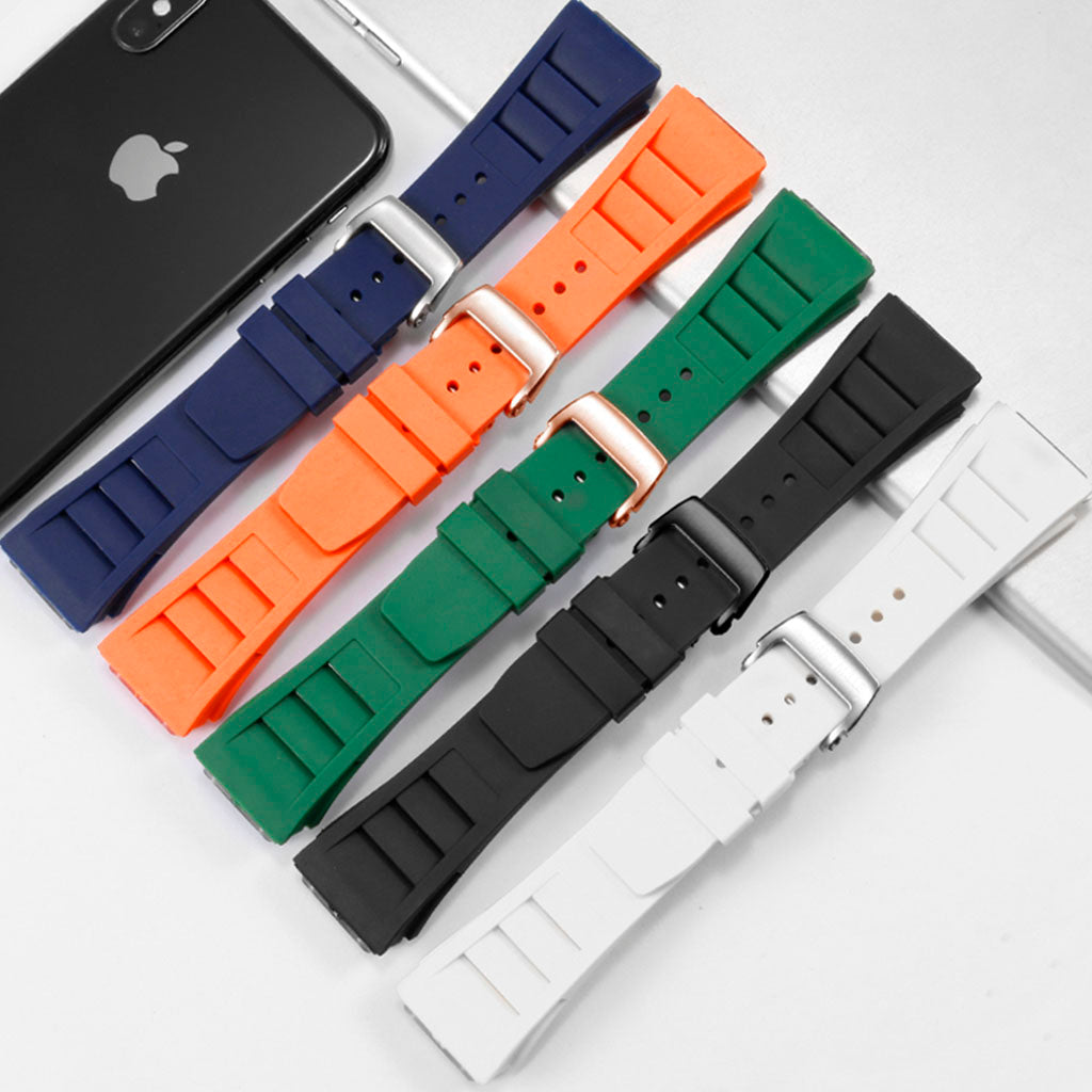 Pulseira Branca Borracha compatível com Pagani Design Birmingham